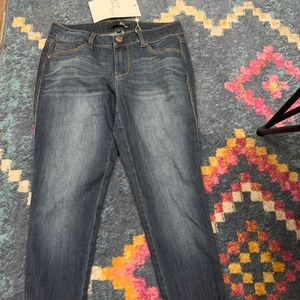 Skinny Ankle Cuffed Jeans